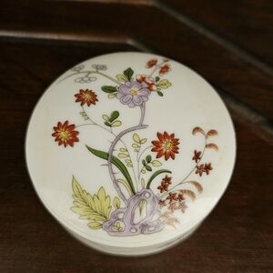 Hand Painted Floral Ceramic Trinket Jar - From Reutter Porzellan